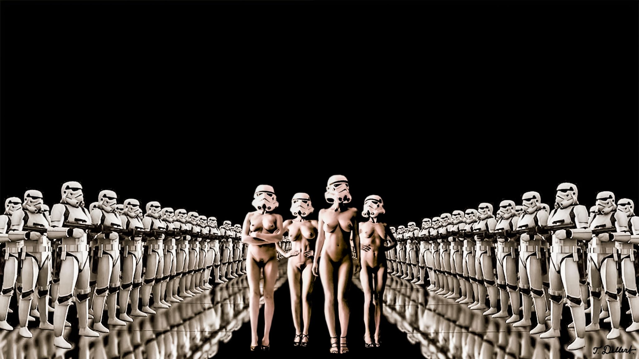 Naked and  ready for battle 